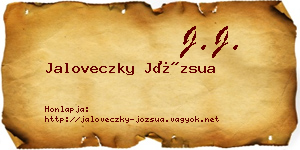 Jaloveczky Józsua névjegykártya